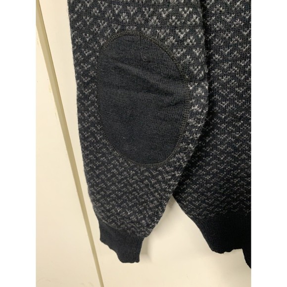 Frederick Anderson Copenhagen Sweater Men's M Black Cotton Blend w/‎ Elbow Patch - Picture 10 of 10